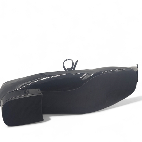 MADDEN Girl Mary Jane Flats Black Patent Square Toe Bow Ladylike Minimal 8.5 LNC - Picture 7 of 9